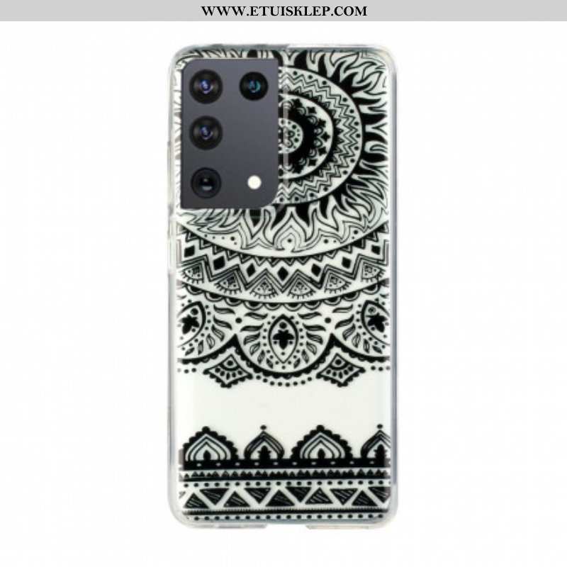 Etui do Samsung Galaxy S21 Ultra 5G Bezszwowa Kwiatowa Mandala